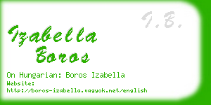 izabella boros business card